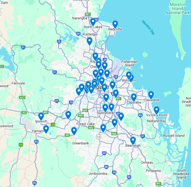 SBRE Pest Control Sydney service coverage map