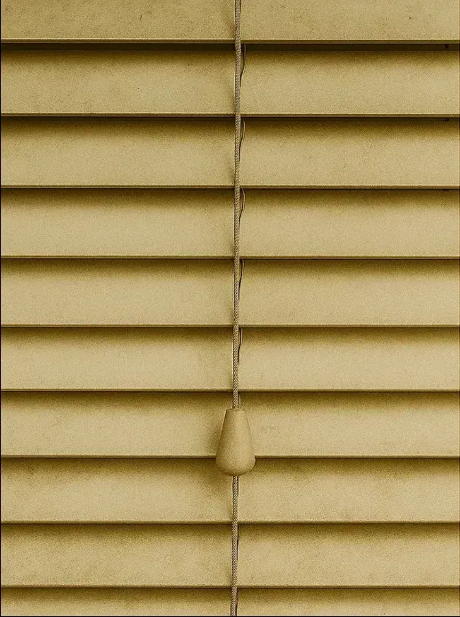 Dusty and stained Venetian blinds before professional ultrasonic cleaning in Sydney.